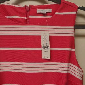 NWT Pink and White Striped Sleeveless Jumpsuit - NY & Company Size Small